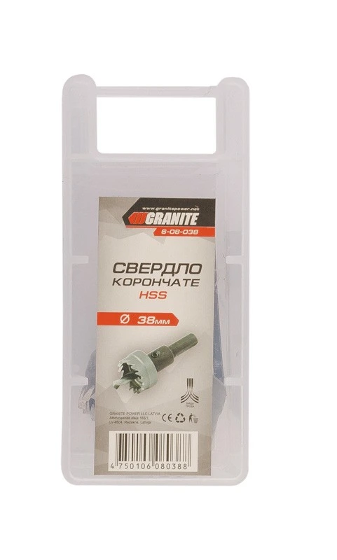 Свердло корончасте GRANITE HSS 38 мм 6-08-038