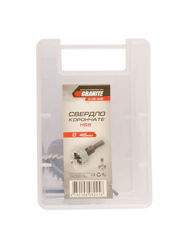 Свердло корончасте GRANITE HSS 45 мм 6-08-045