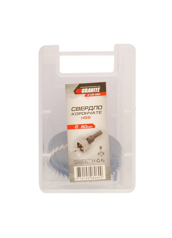 Свердло корончасте GRANITE HSS 60 мм 6-08-060