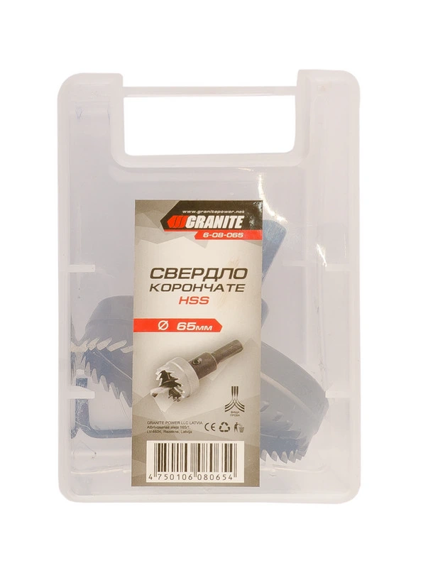 Свердло корончасте GRANITE HSS 65 мм 6-08-065