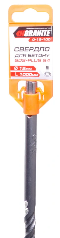 Свердло для бетону GRANITE SDS-PLUS S4 12×1000 мм 0-12-100