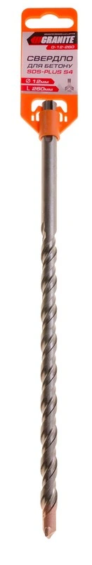 Свердло для бетону GRANITE SDS-PLUS S4 12×260 мм 0-12-260