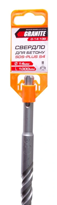 Свердло для бетону GRANITE SDS-PLUS S4 14×1000 мм 0-14-100