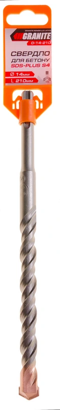 Свердло для бетону GRANITE SDS-PLUS S4 14×210 мм 0-14-210