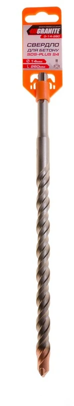 Свердло для бетону GRANITE SDS-PLUS S4 14×260 мм 0-14-260