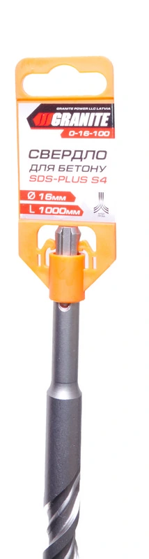 Свердло для бетону GRANITE SDS-PLUS S4 16×1000 мм 0-16-100