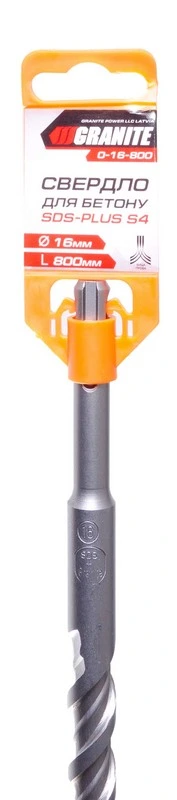 Свердло для бетону GRANITE SDS-PLUS S4 16×800 мм 0-16-800