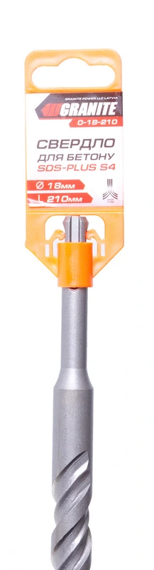 Свердло для бетону GRANITE SDS-PLUS S4 18×210 мм 0-18-210
