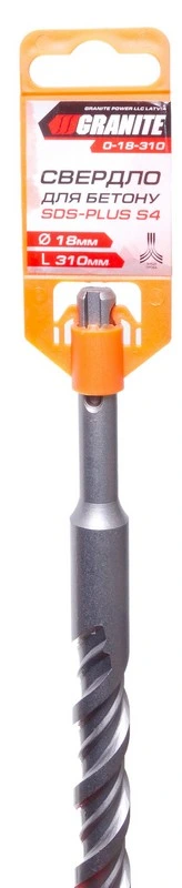 Свердло для бетону GRANITE SDS-PLUS S4 18×310 мм 0-18-310