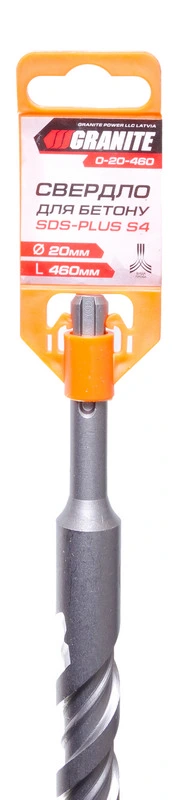 Свердло для бетону GRANITE SDS-PLUS S4 20×460 мм 0-20-460