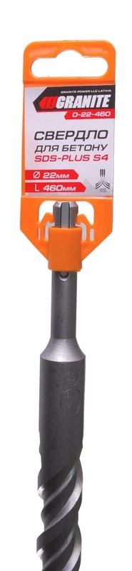 Свердло для бетону GRANITE SDS-PLUS S4 22×460 мм 0-22-460