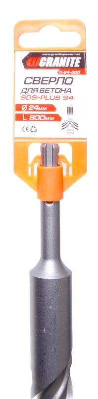 Свердло для бетону GRANITE SDS-PLUS S4 24×800 мм 0-24-800