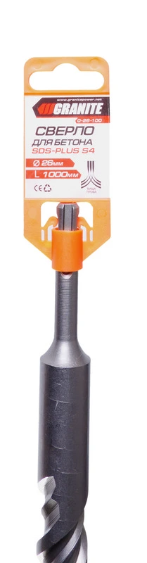 Свердло для бетону GRANITE SDS-PLUS S4 26×1000 мм 0-26-100