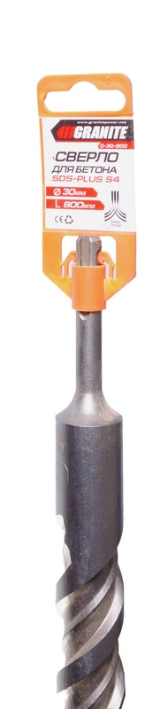 Свердло для бетону GRANITE SDS-PLUS S4 30×800 мм 0-30-800