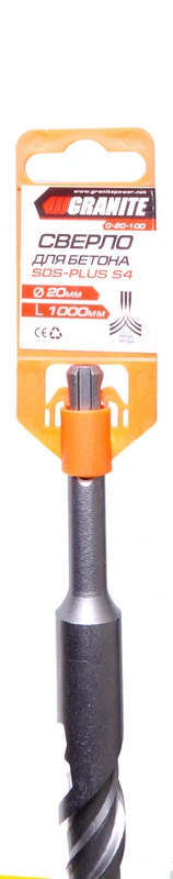 Свердло для бетону GRANITE SDS-PLUS S4 20×1000 мм 0-20-100