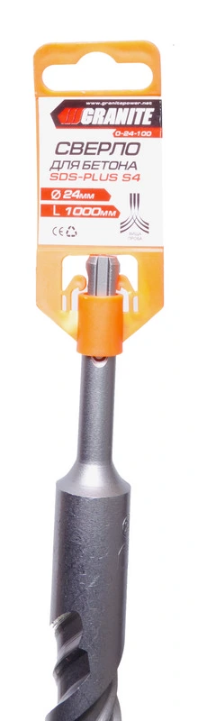 Свердло для бетону GRANITE SDS-PLUS S4 24×1000 мм 0-24-100