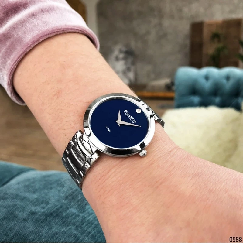 Жіночий годинник Guardo S02407-3 Silver-Blue