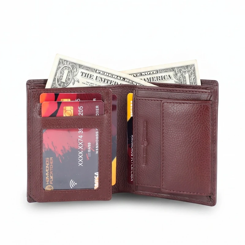 Чоловічий шкіряний гаманець Hammonds Flycatcher HF514 Croc Brown (Коричневий)