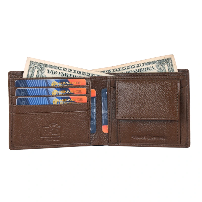 Чоловічий шкіряний гаманець Hammonds Flycatcher HF594 Brushwood (Коричневий)