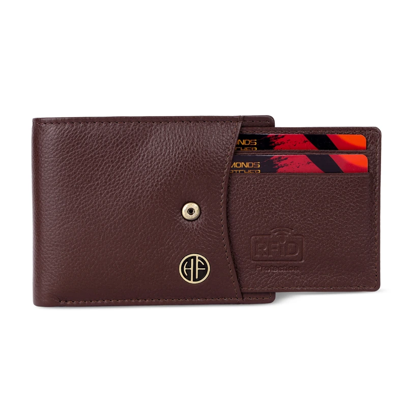 Чоловічий шкіряний гаманець Hammonds Flycatcher HF502 Redwood Brown (Коричневий)