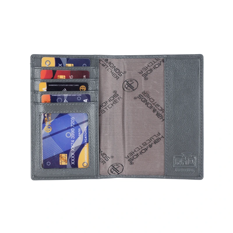 Шкіряна обкладинка для паспорта Hammonds Flycatcher PH602 Grey (Сірий)