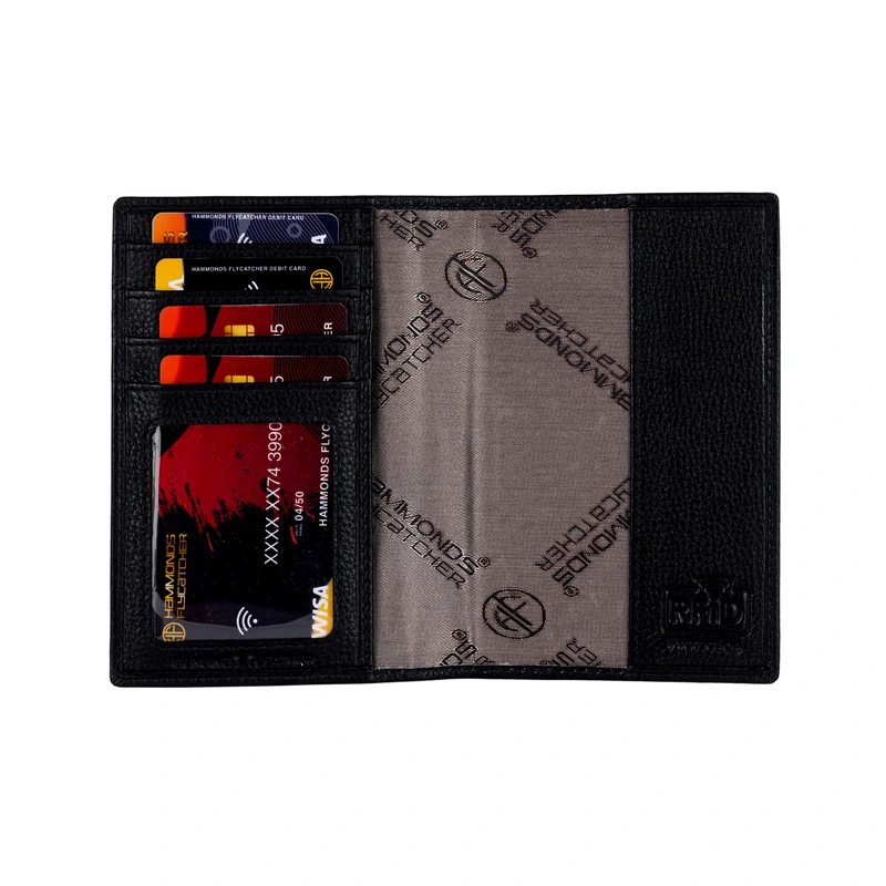 Шкіряна обкладинка для паспорта Hammonds Flycatcher PH602 Nappa Black (Чорний)