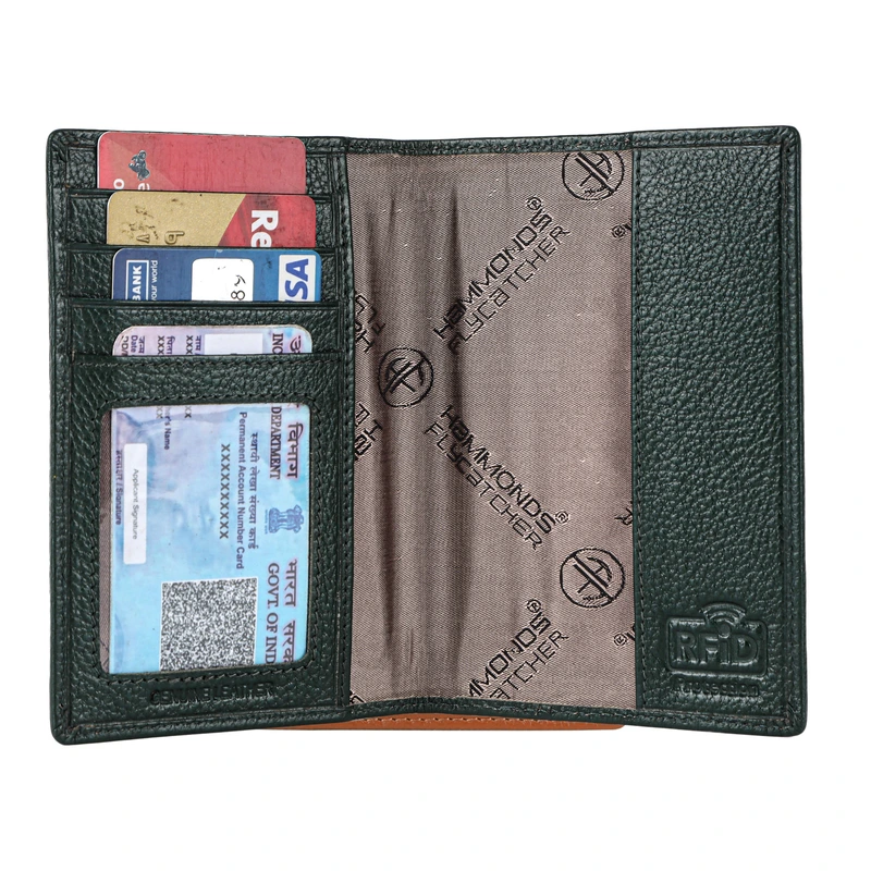 Шкіряна обкладинка для паспорта Hammonds Flycatcher PH602 Green (Зелений)