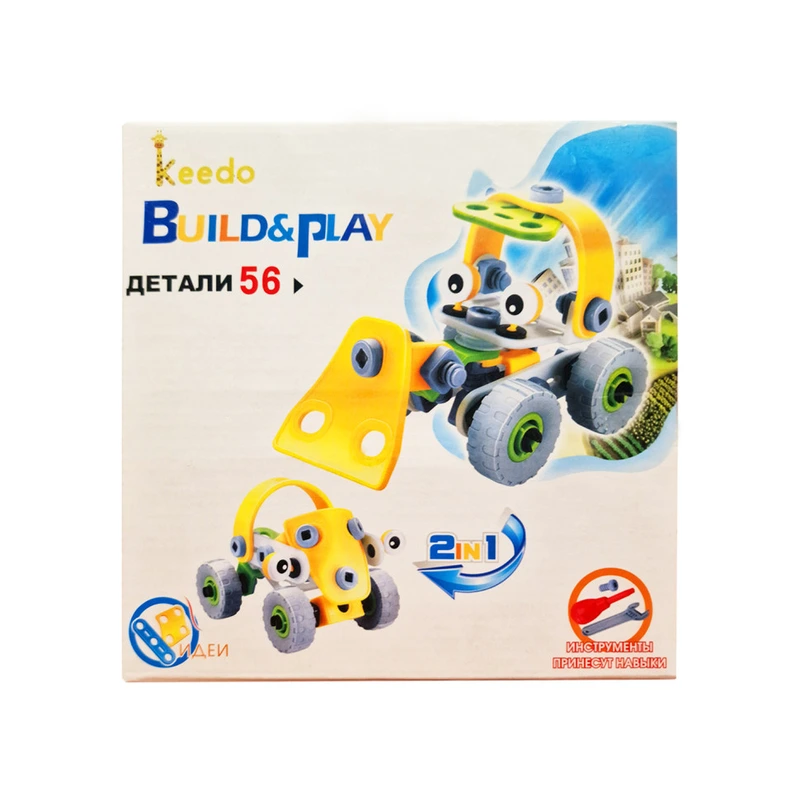 Конструктор Build&Play 2 в 1 "Будівельники" HANYE J-7725, 56 елемента