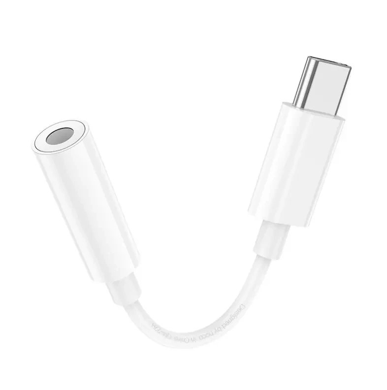 Аудіокабель HOCO LS35 Type-C to 3.5mm female, ABS, 0.08m, White