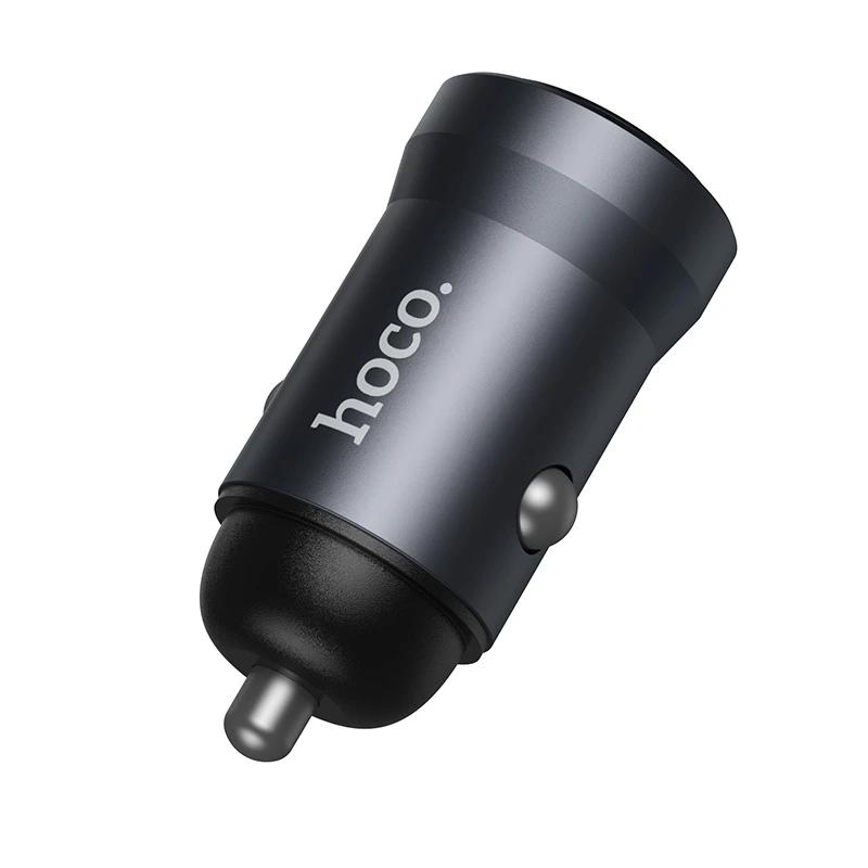 Автомобільний зарядний пристрій HOCO Z62 Energy single-port QC3.0 car charger Metal Gray — фото 3