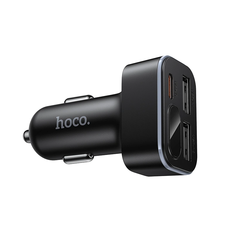 Автомобільний зарядний пристрій HOCO Z63A Barry 42W(1C2A) digital display car charger Black — фото 6