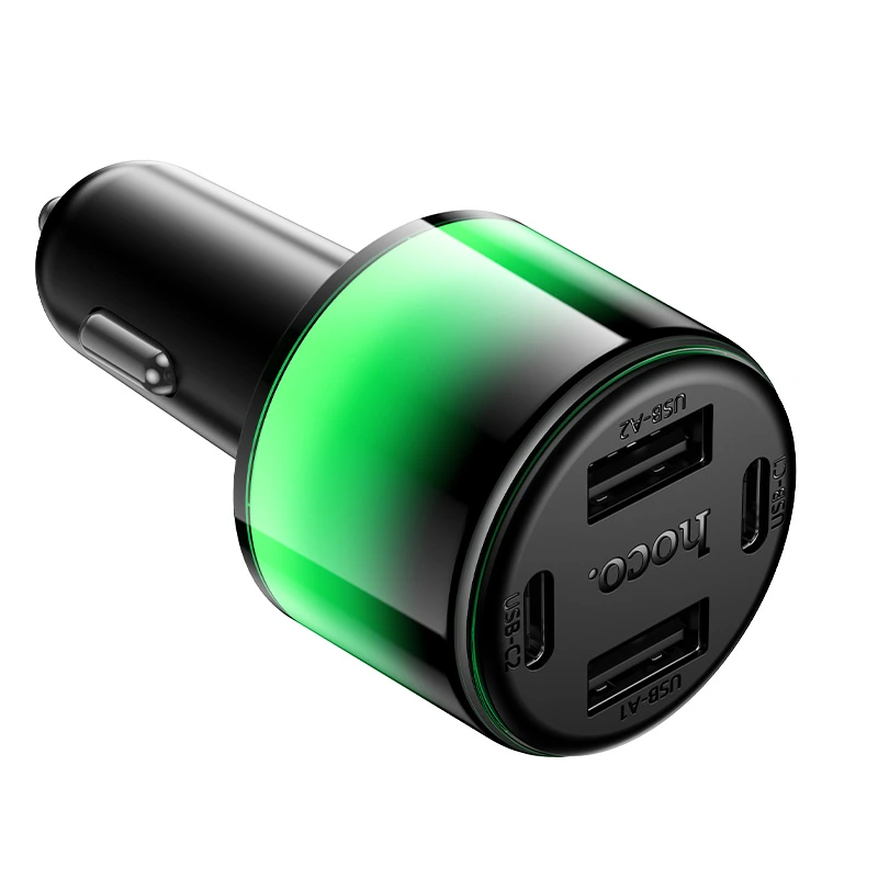 Автомобільний зарядний пристрій HOCO Z69 Vivido 24W(2C2A) car charger Black — фото 3