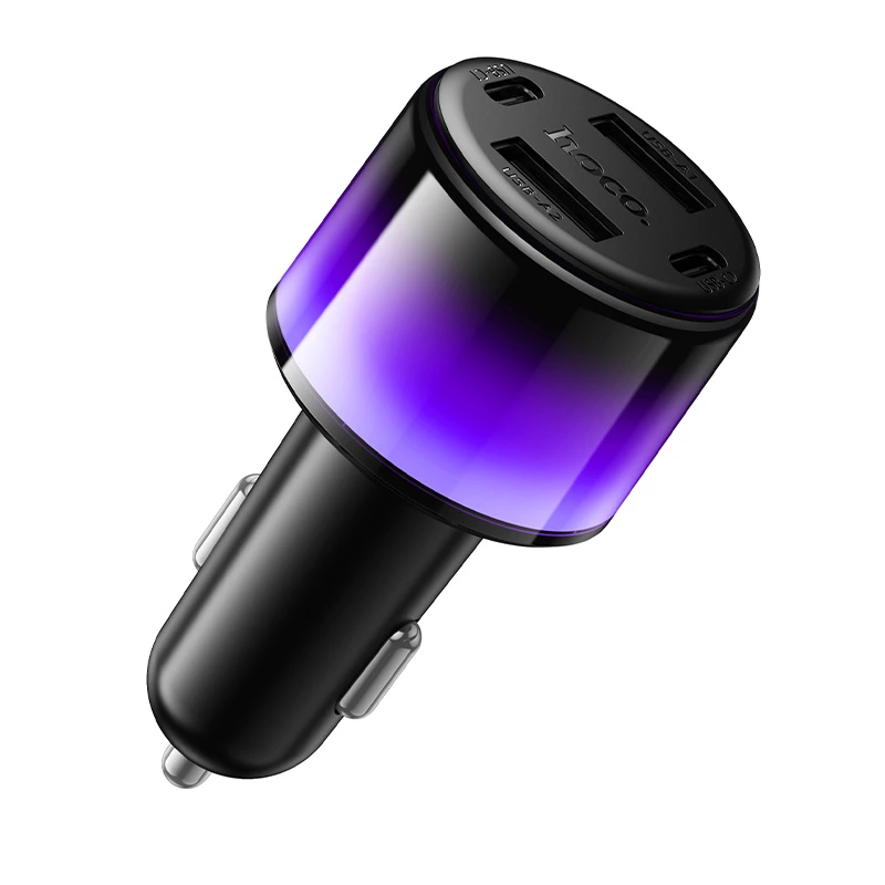Автомобільний зарядний пристрій HOCO Z69 Vivido 24W(2C2A) car charger Black — фото 5