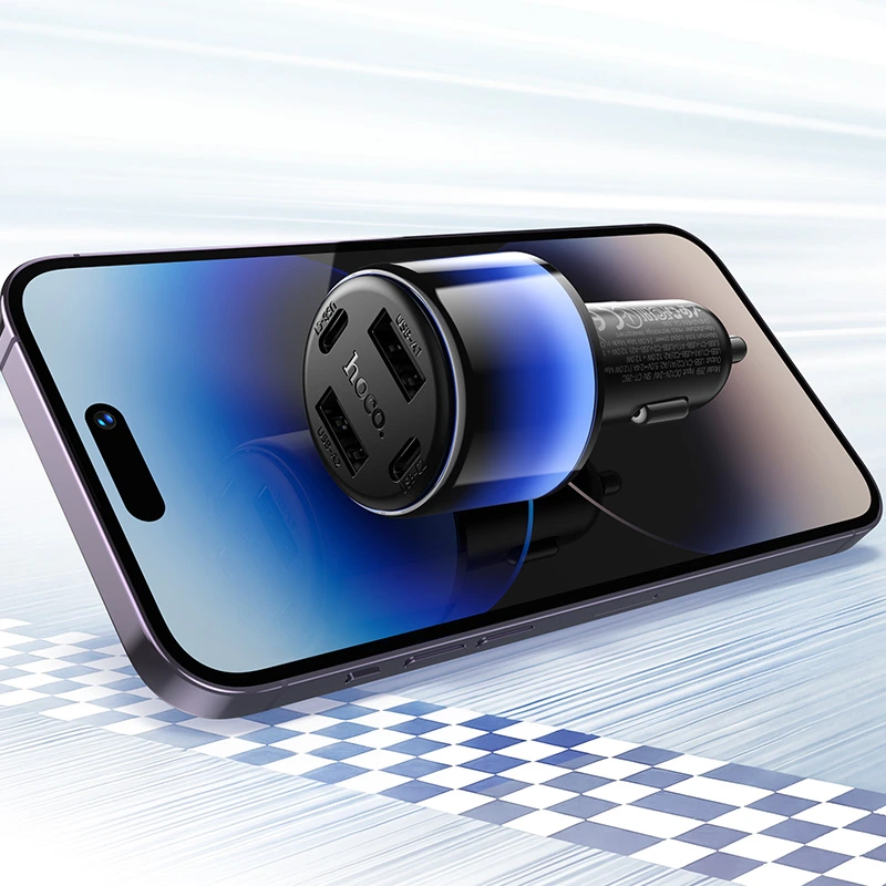 Автомобільний зарядний пристрій HOCO Z69 Vivido 24W(2C2A) car charger Black — фото 9