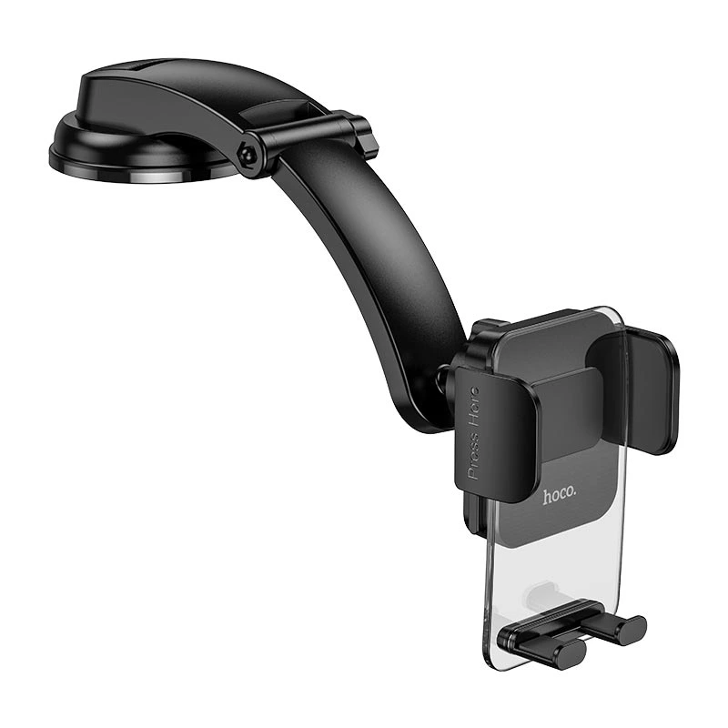 Автотримач для телефона HOCO CA118 Delicate press type center console car holder Space Black — фото 3