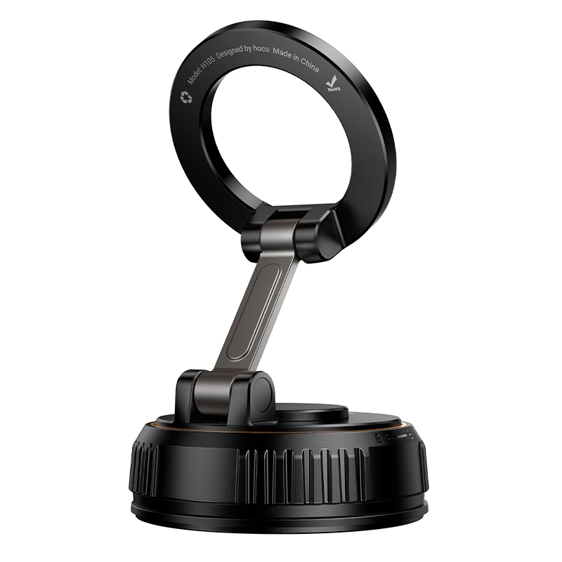 Автотримач для телефона HOCO H105 Journey magnetic car holder with suction cup(multi-scene) Black Orange — фото 6