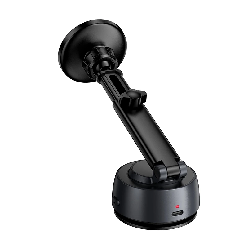 Автотримач для телефона HOCO H107 Carte electric suction cup magnetic car holder(multi-scene) black metal grey — фото 6