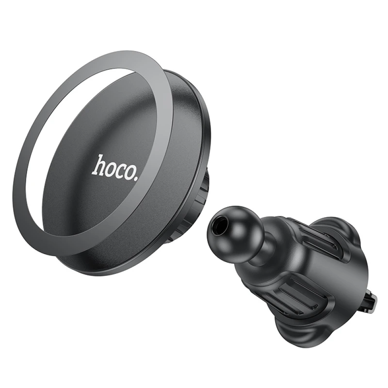 Автотримач для телефона HOCO H12 Fine jade ring magnetic car holder(air outlet) Black — фото 3