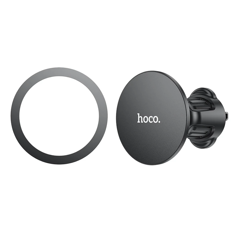 Автотримач для телефона HOCO H12 Fine jade ring magnetic car holder(air outlet) Black — фото 6