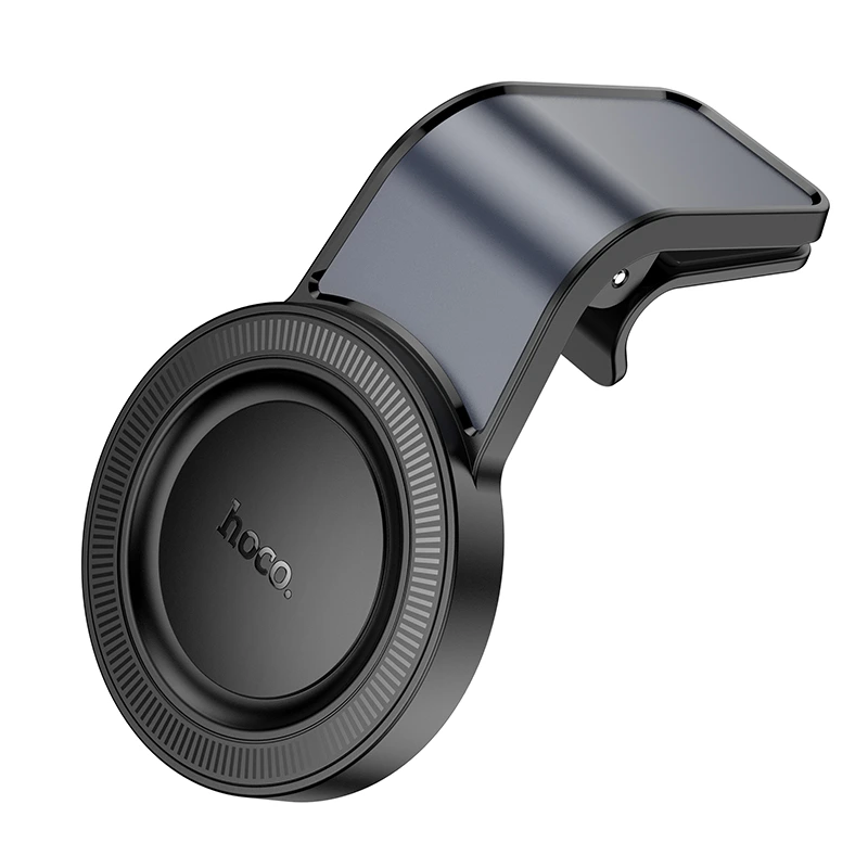 Автотримач для телефона HOCO H59 Show ring magnetic car holder (L air outlet) Black Metal Gray — фото 6