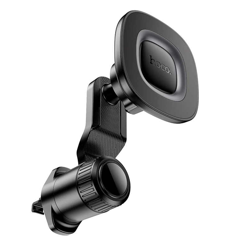 Автотримач для телефона HOCO H74 Crown ring magnetic car holder(air outlet) Black Metal Gray — фото 5