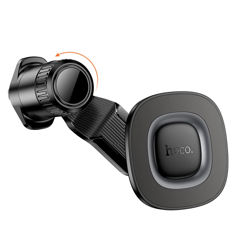 Автотримач для телефона HOCO H74 Crown ring magnetic car holder(air outlet) Black Metal Gray — фото 6