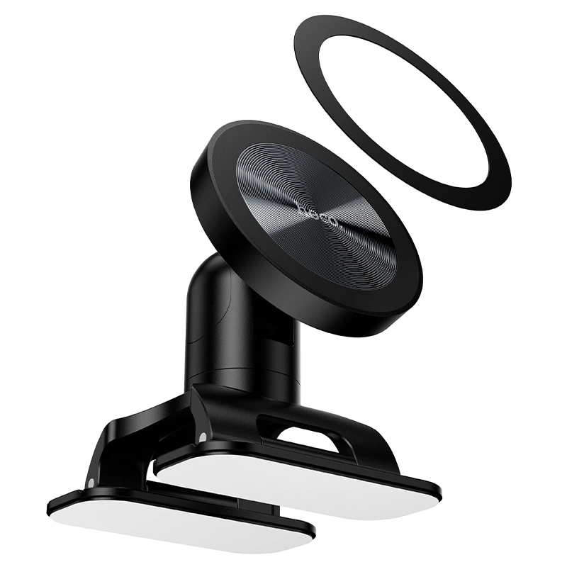 Автотримач для телефона HOCO H97 Eminent Ring Magnetic Car holder(center console) Black — фото 5