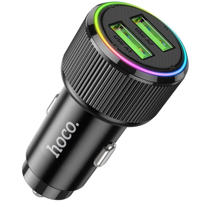 АЗП Hoco NZ14 Guerrero QC3.0 18W total 38W (2USB-A) Black