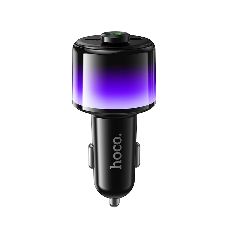 АЗП з FM-модулятором HOCO E166 Path 42W(1A1C) car BT FM transmitter Black — фото 4