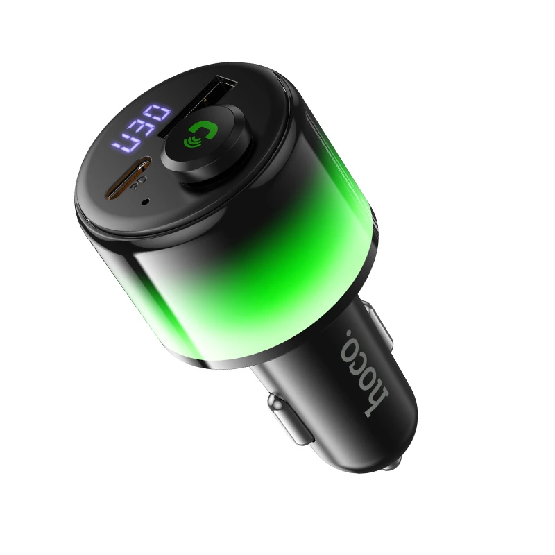 АЗП з FM-модулятором HOCO E166 Path 42W(1A1C) car BT FM transmitter Black — фото 6
