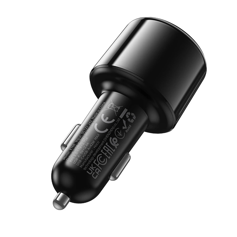 АЗП з FM-модулятором HOCO E166 Path 42W(1A1C) car BT FM transmitter Black — фото 7