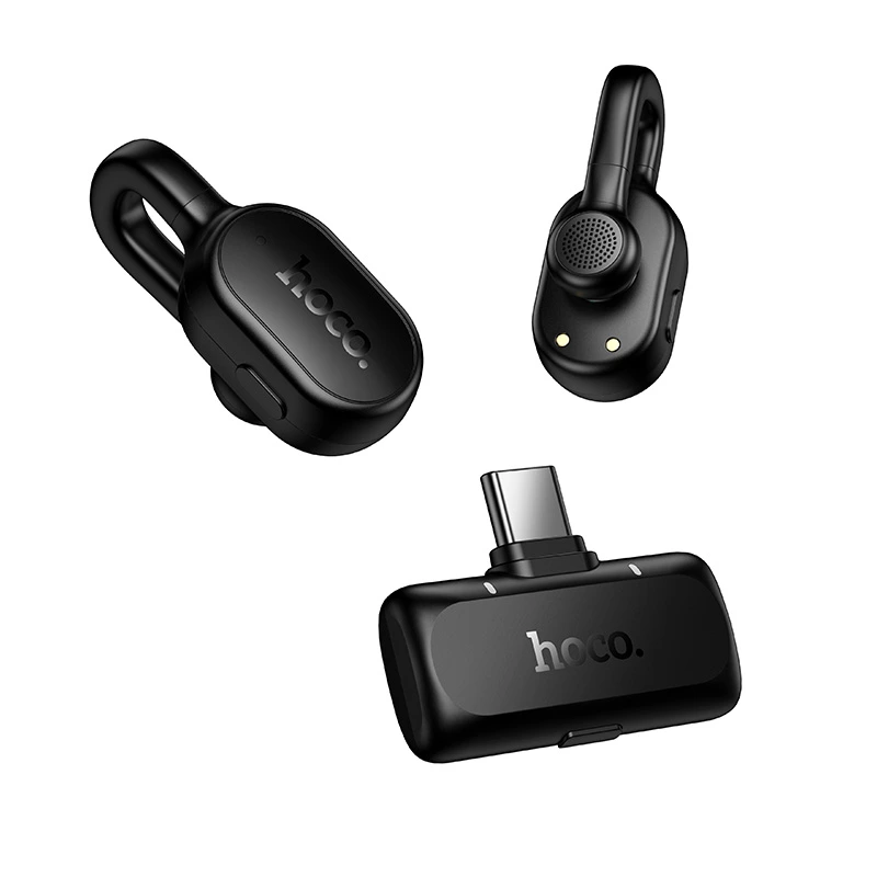 Бездротова мікрофонна система HOCO L27 Ice hidden wireless microphone  (Type-C) Black — фото 5
