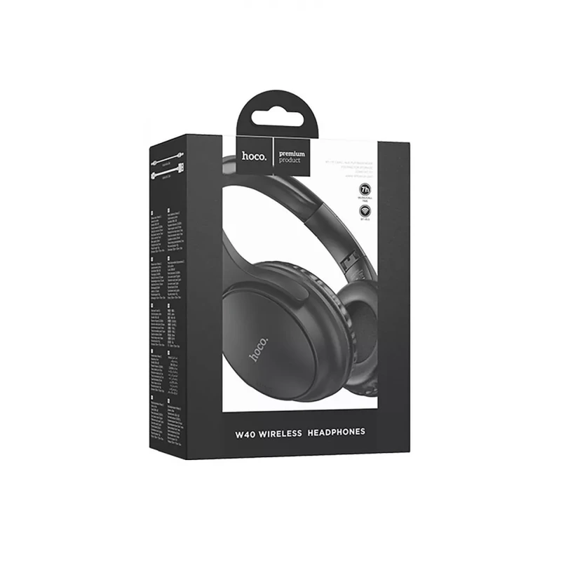 Бездротові накладні навушники HOCO W40 Mighty BT headphones Black — фото 4