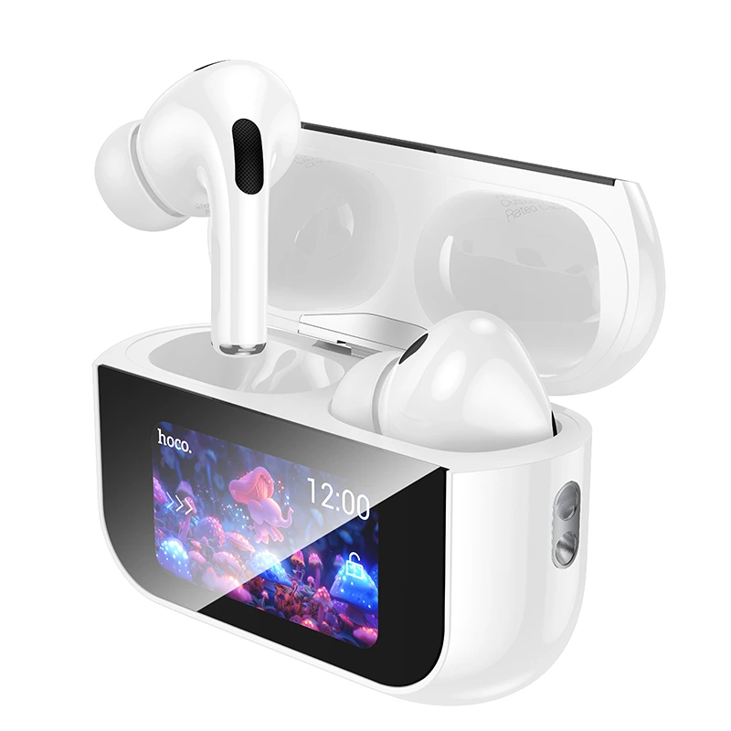 Бездротові навушники HOCO EW79 Bright true wireless ANC touch screen BT headset White — фото 4
